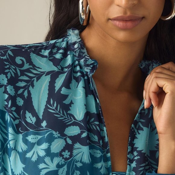 Brand New The Tavi Buttondown Blouse by Pilcro - Picture 7 of 16